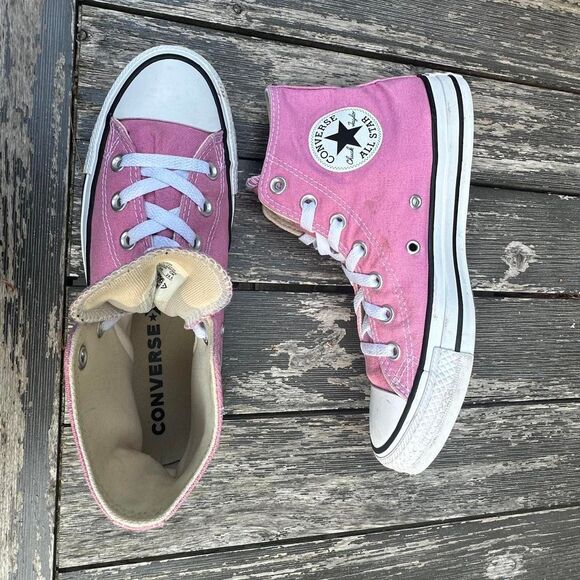 Pink Converse High Top All Stars Mens Size 5.5 Womens Size 7.5 - Picture 4 of 8